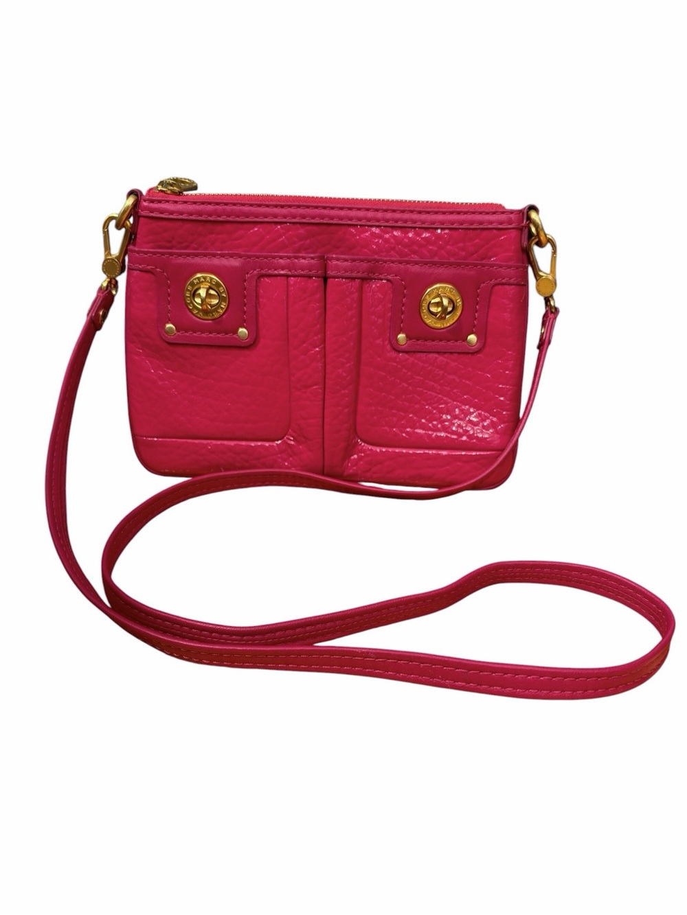 Marc by Marc Jacobs Hot Pink Patent Leather Crossbody Bag Y2K